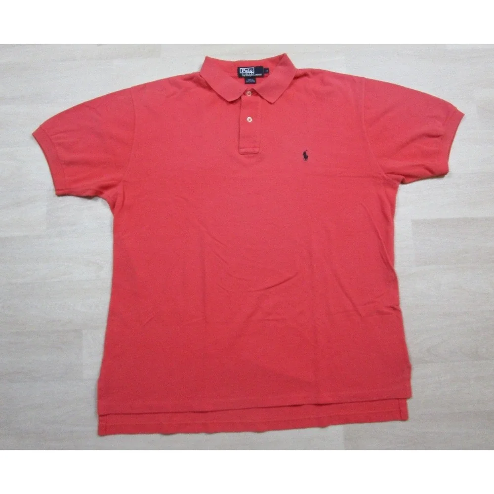Vintage 90s POLO Ralph Lauren Polo Shirt Men's (L)‎ Lot of 2 Preppy Rugby Pastel